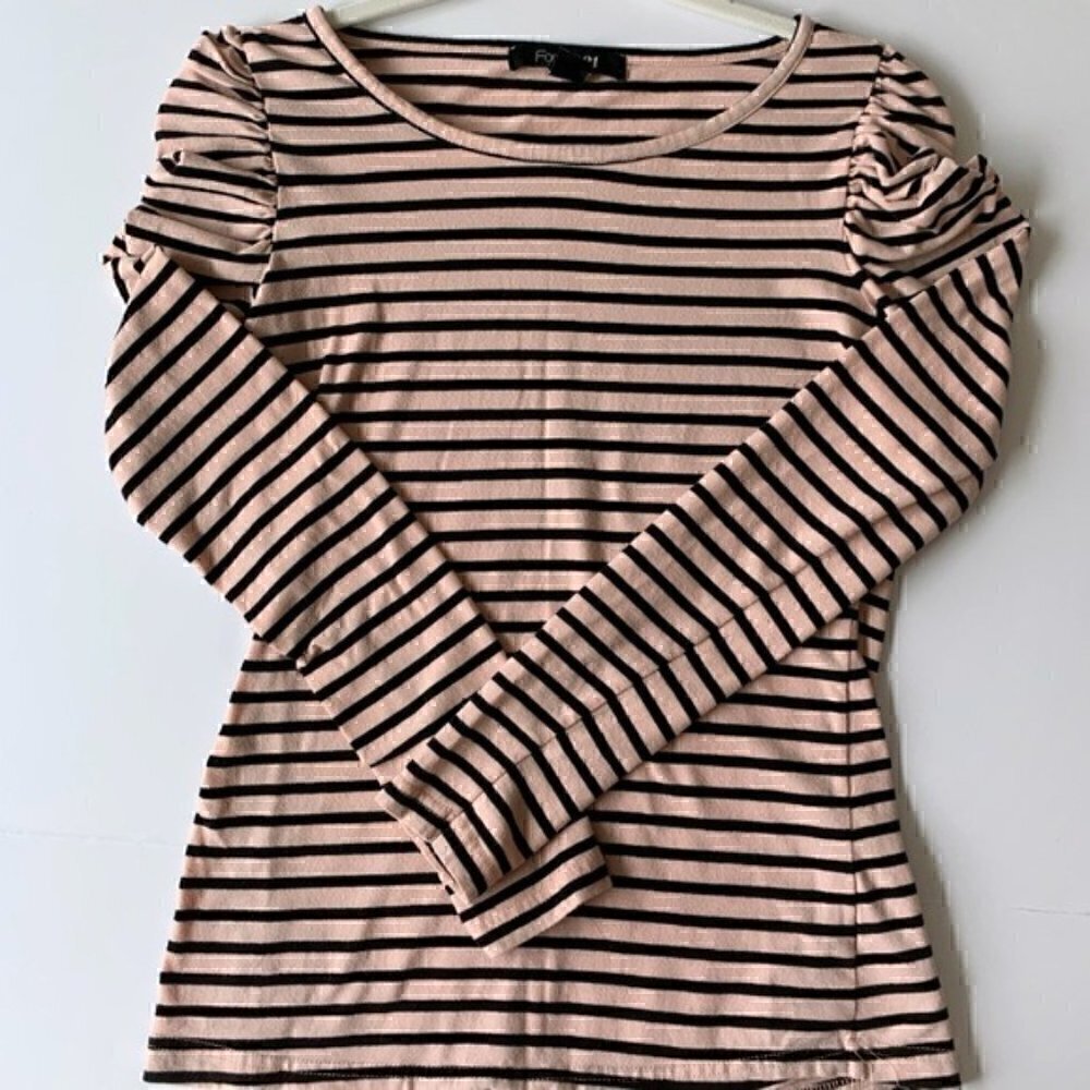 Forever 21 striped long sleeve top, Junior Large